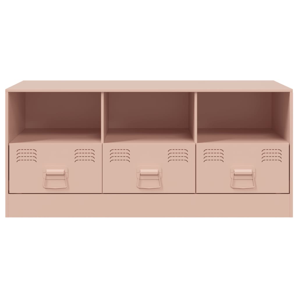 vidaXL TV-Schrank Rosa 99x39x44 cm Stahl