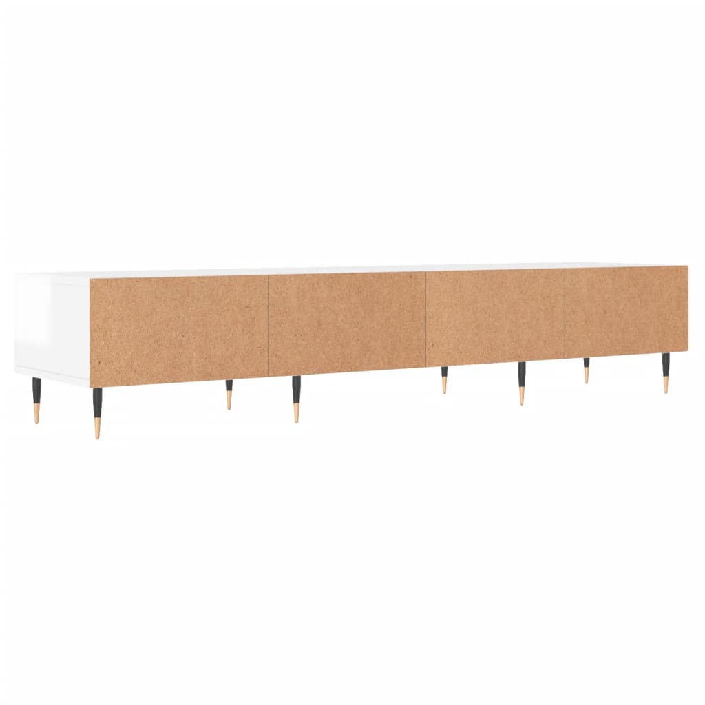 vidaXL TV-Schrank Hochglanz-Weiß 150x36x30 cm Holzwerkstoff