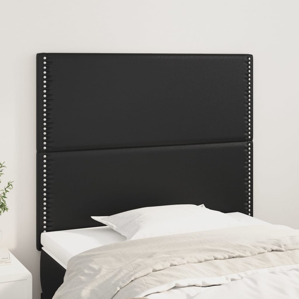 vidaXL Kopfteile 2 Stk. Schwarz 80x5x78/88 cm Kunstleder