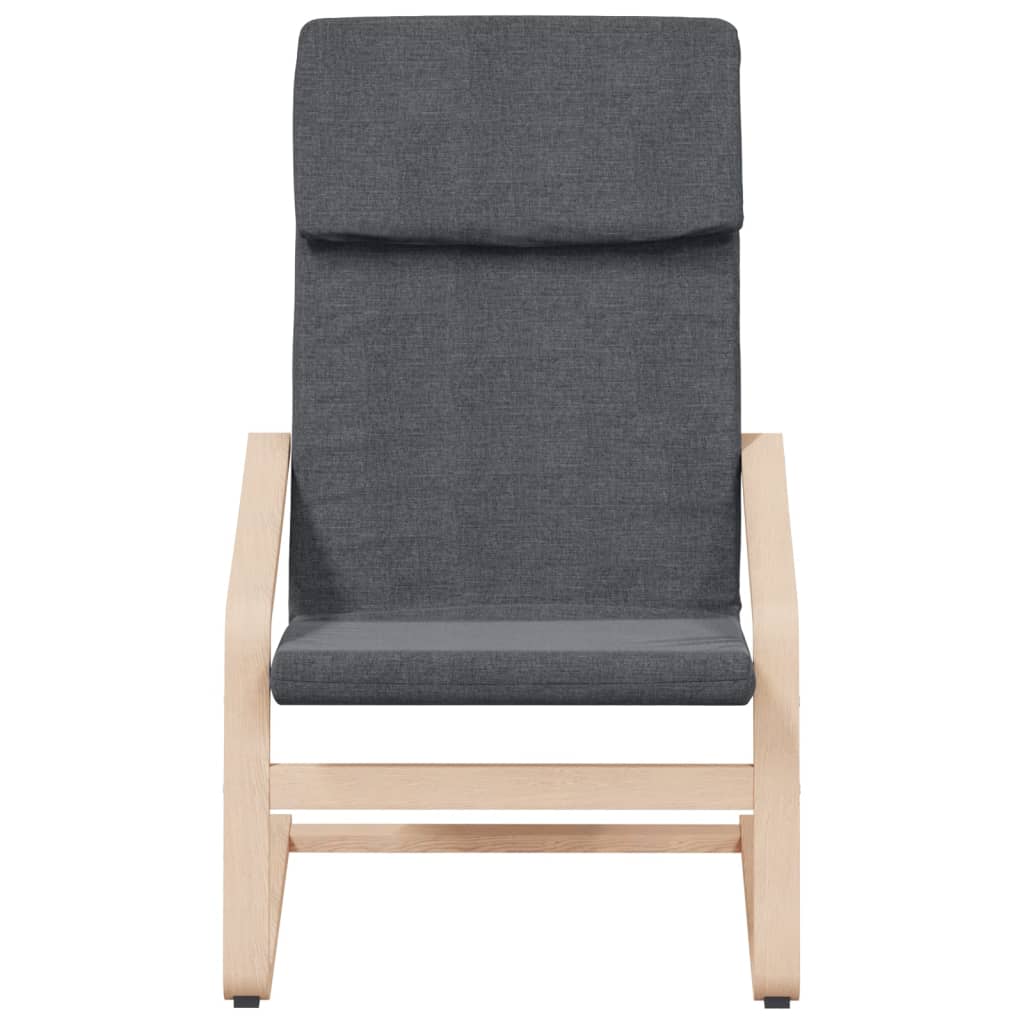 vidaXL Relaxsessel mit Hocker Dunkelgrau Stoff