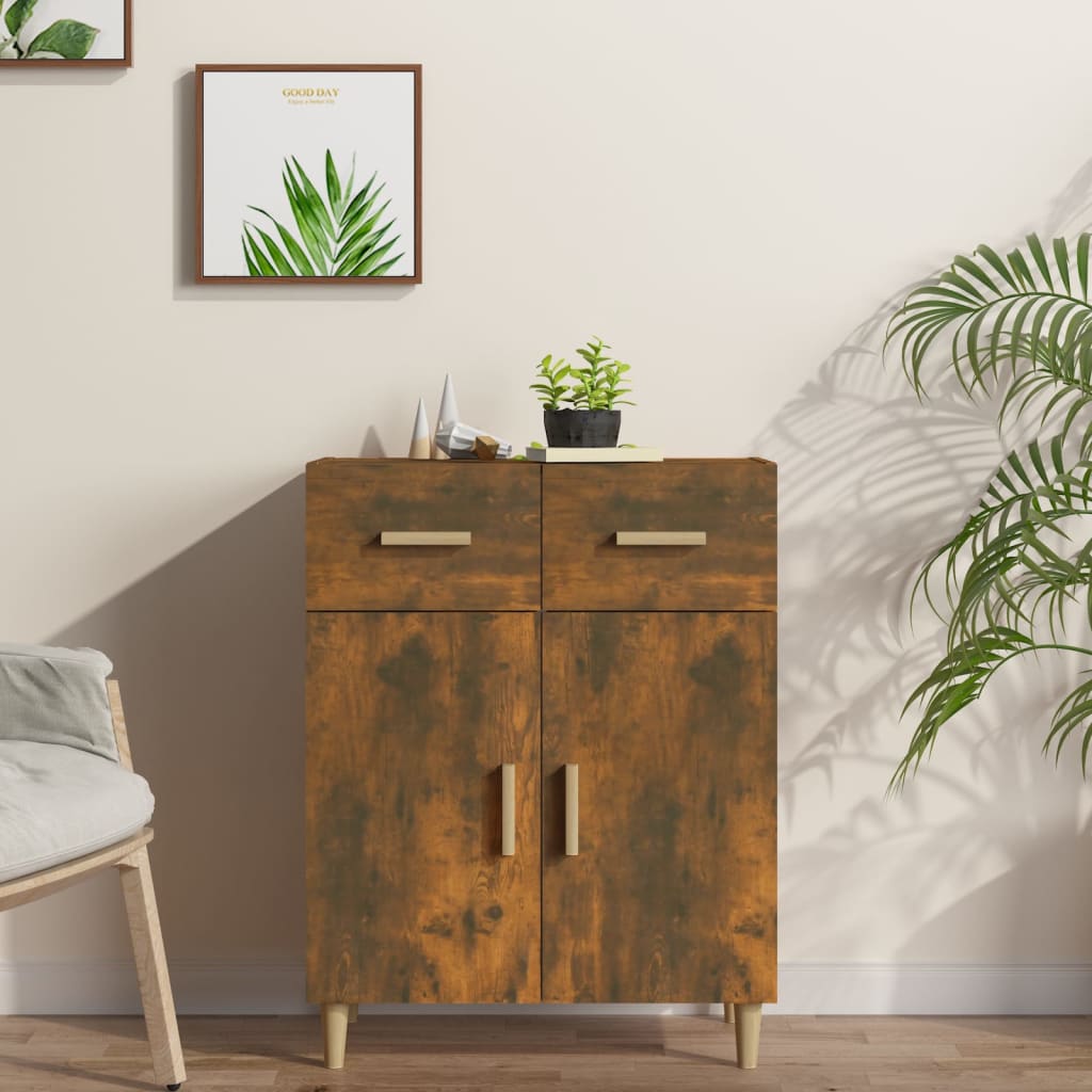 vidaXL Sideboard Räuchereiche 69,5x34x89 cm Holzwerkstoff