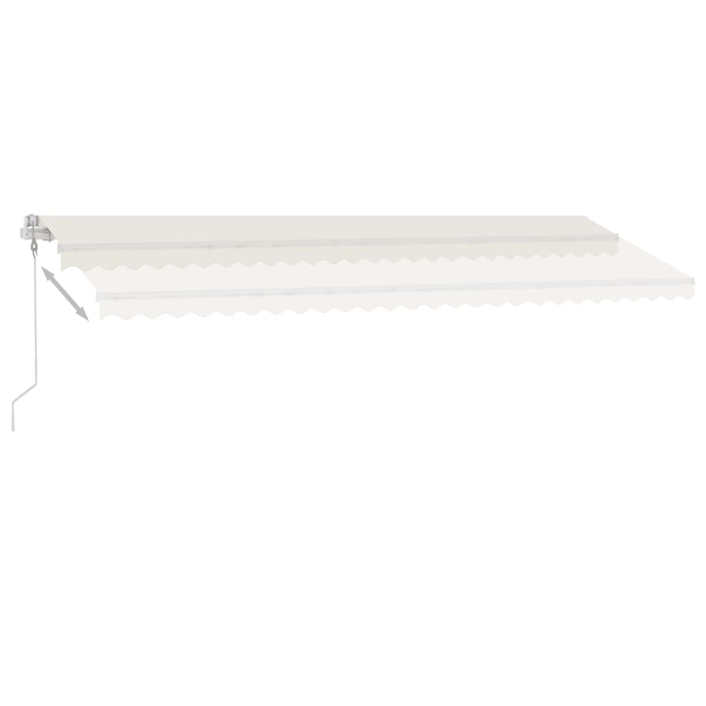 vidaXL Automatische Markise mit LED & Windsensor 600x350 cm Creme