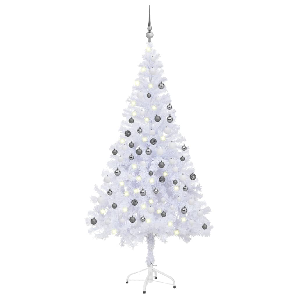 vidaXL Künstlicher Weihnachtsbaum Beleuchtung Kugeln 150cm 380 Zweige