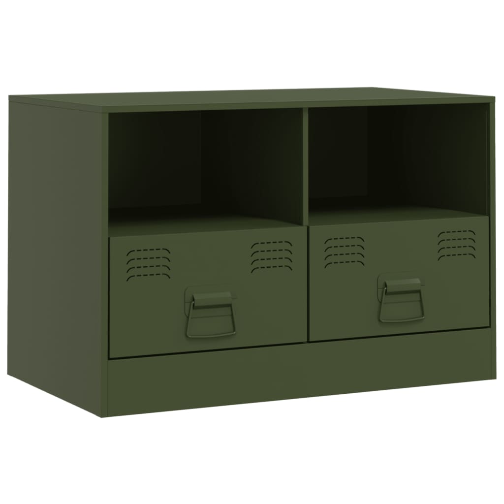 vidaXL TV-Schrank Olivgrün 67x39x44 cm Stahl