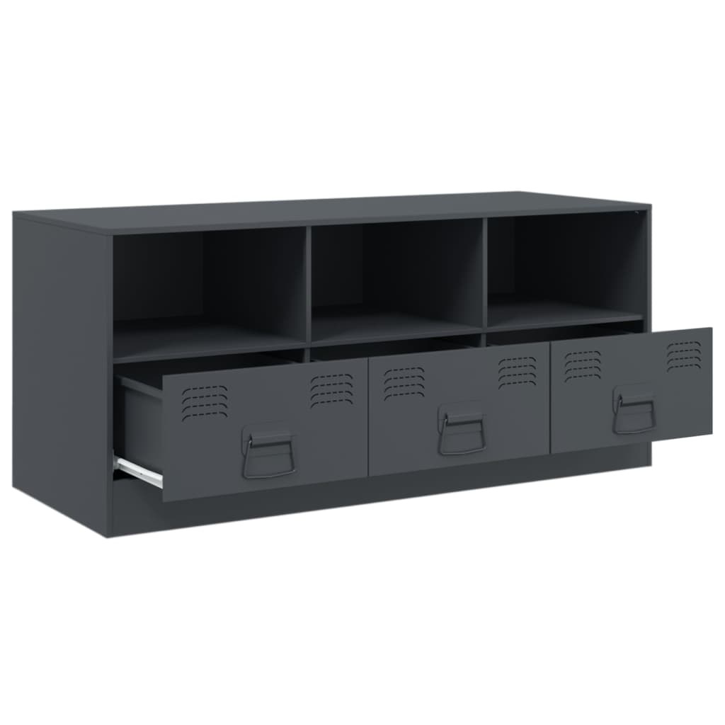 vidaXL TV-Schrank Anthrazit 99x39x44 cm Stahl