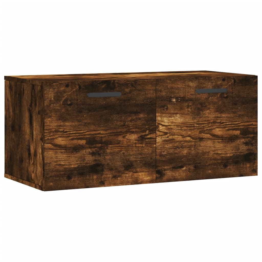 vidaXL Wandschrank Räuchereiche 80x36,5x35 cm Holzwerkstoff