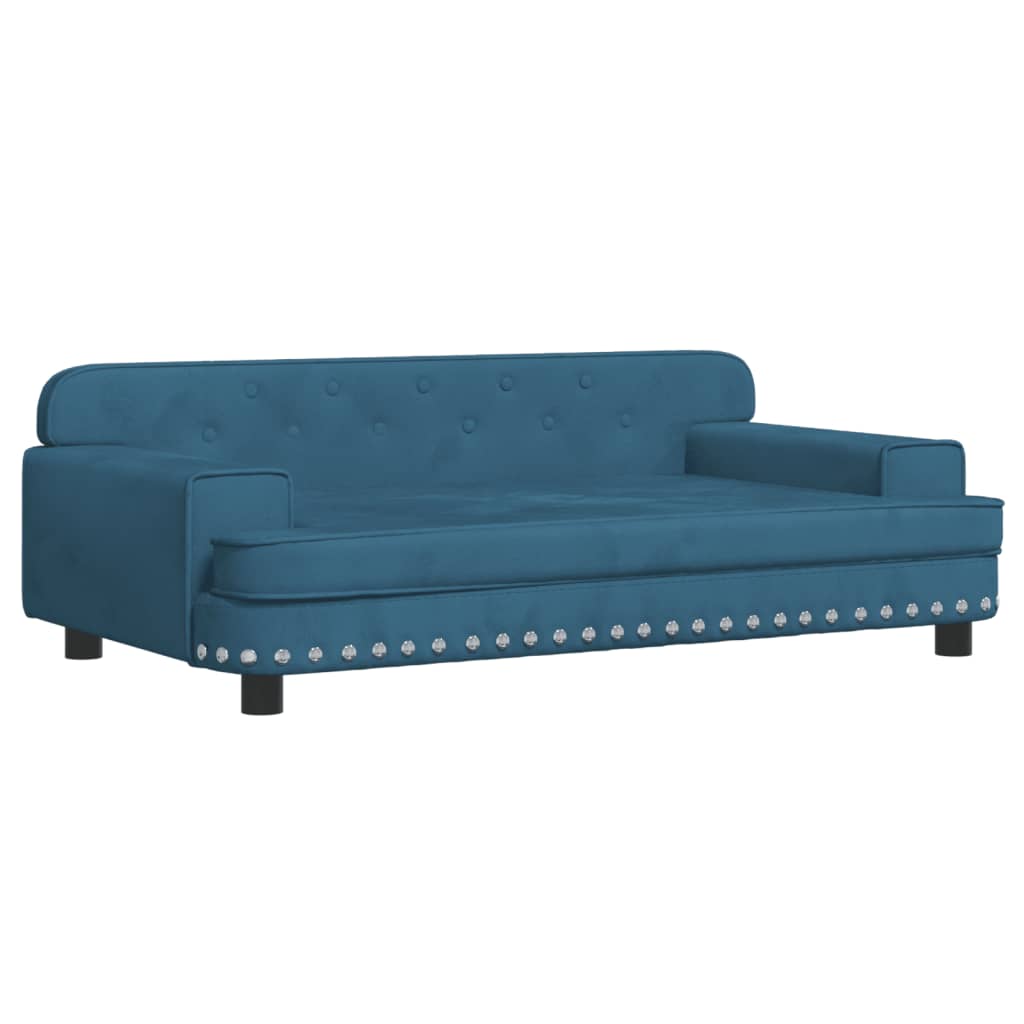 vidaXL Kindersofa Blau 90x53x30 cm Samt