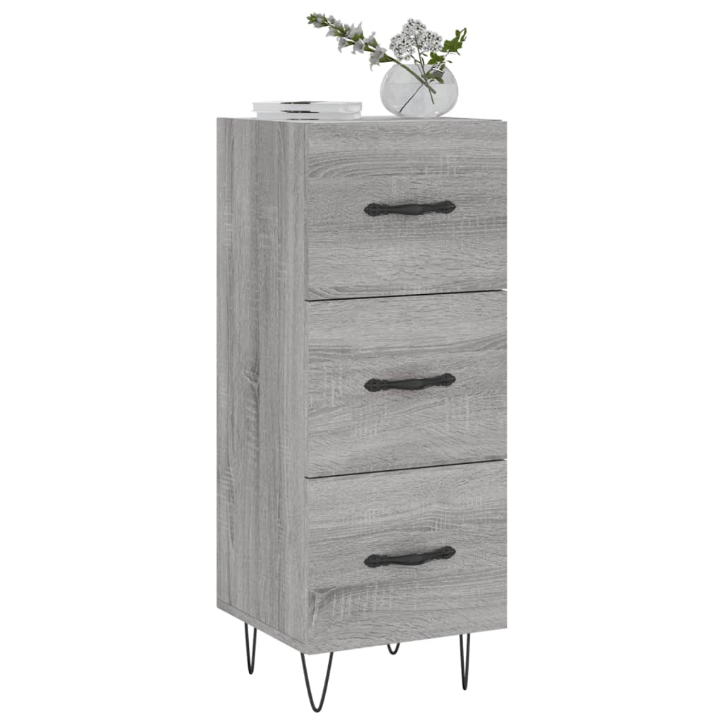 vidaXL Sideboard Grau Sonoma 34,5x34x90 cm Holzwerkstoff