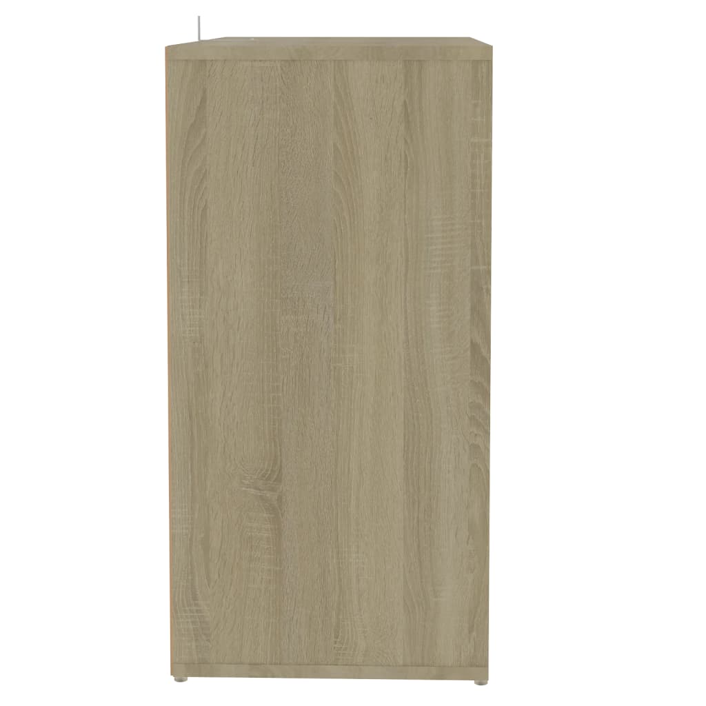 vidaXL Schuhschrank Sonoma-Eiche 60x35x70 cm Holzwerkstoff