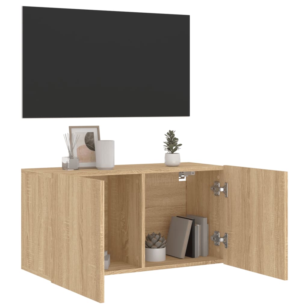 vidaXL TV-Wandschrank Sonoma-Eiche 80x30x41 cm