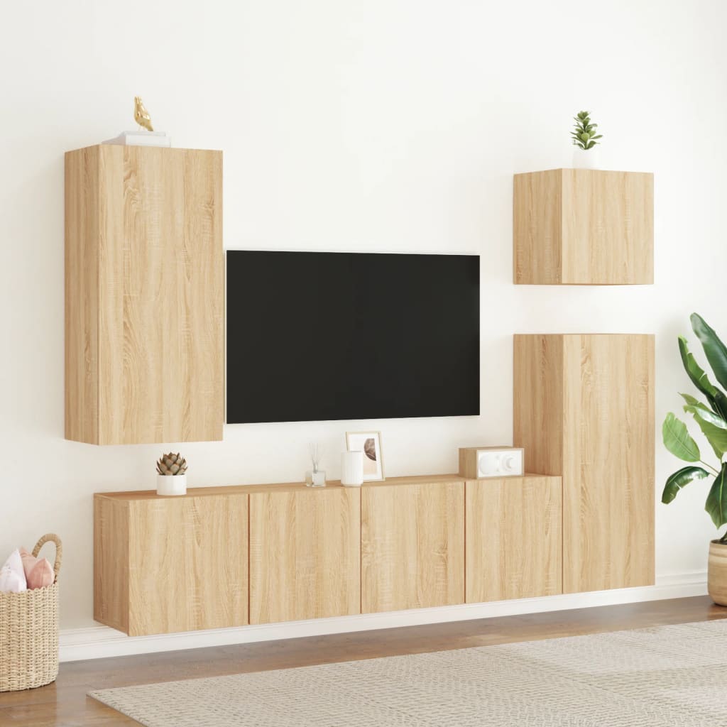 vidaXL TV-Wandschrank Sonoma-Eiche 80x30x41 cm