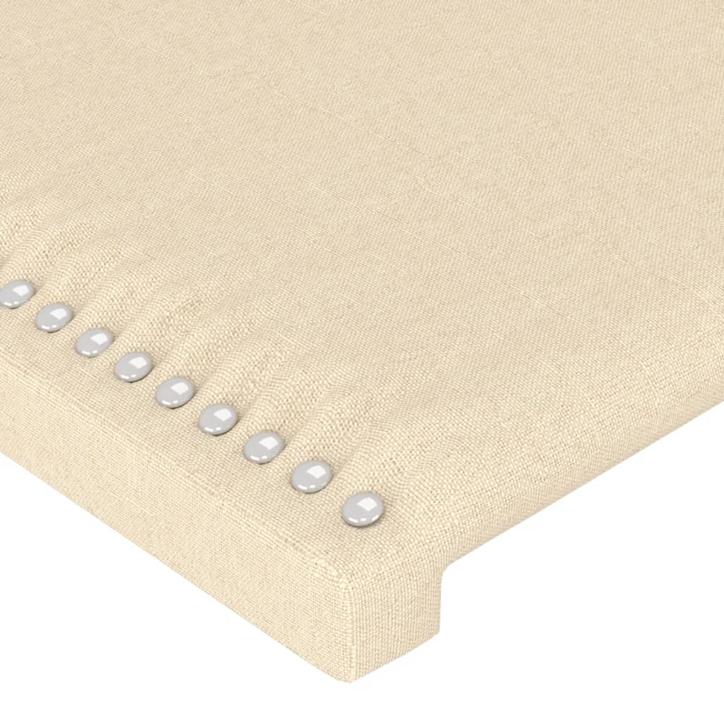 vidaXL Kopfteil mit Ohren Creme 203x23x78/88 cm Stoff