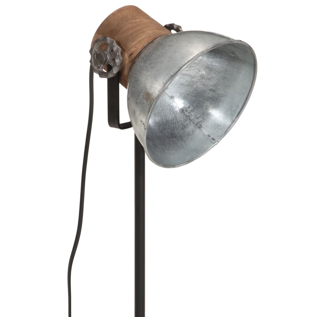 vidaXL Schreibtischlampe 25 W Vintage-Silber 17x17x50 cm E27