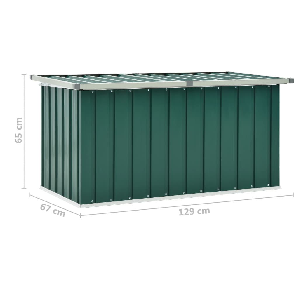 vidaXL Gartenbox Grün 129x67x65 cm