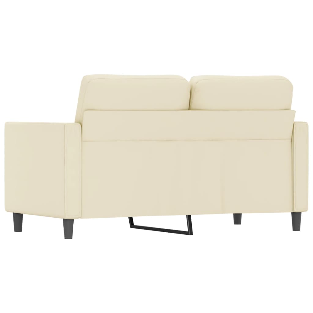 vidaXL 2-Sitzer-Sofa Creme 120 cm Kunstleder