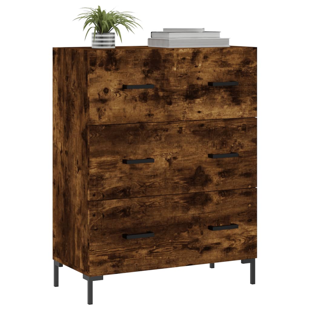 vidaXL Sideboard Räuchereiche 69,5x34x90 cm Holzwerkstoff