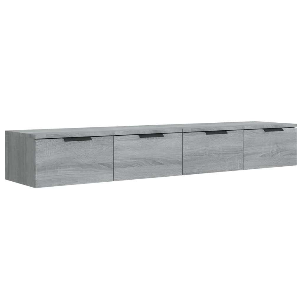 vidaXL Wandschränke 2 Stk. Grau Sonoma 68x30x20 cm Holzwerkstoff