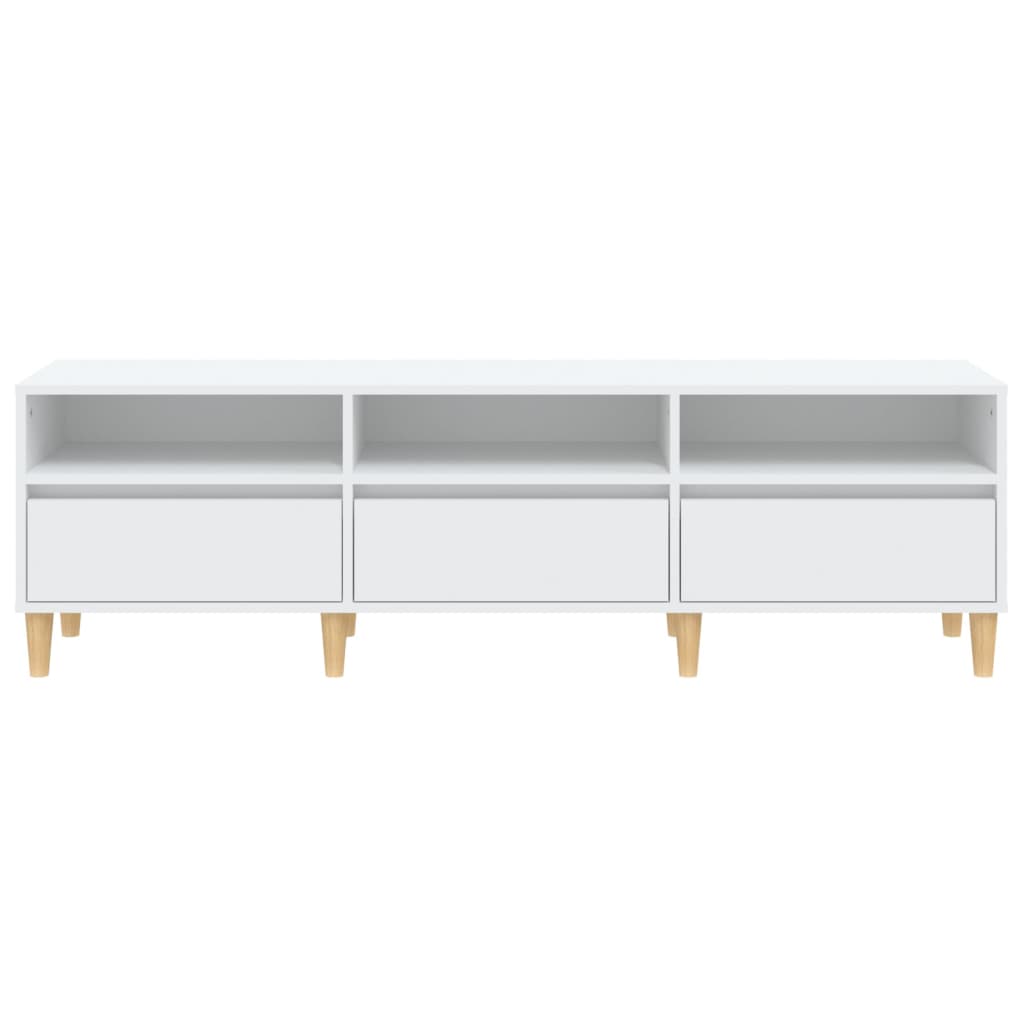 vidaXL TV-Schrank Weiß 150x30x44,5 cm Holzwerkstoff