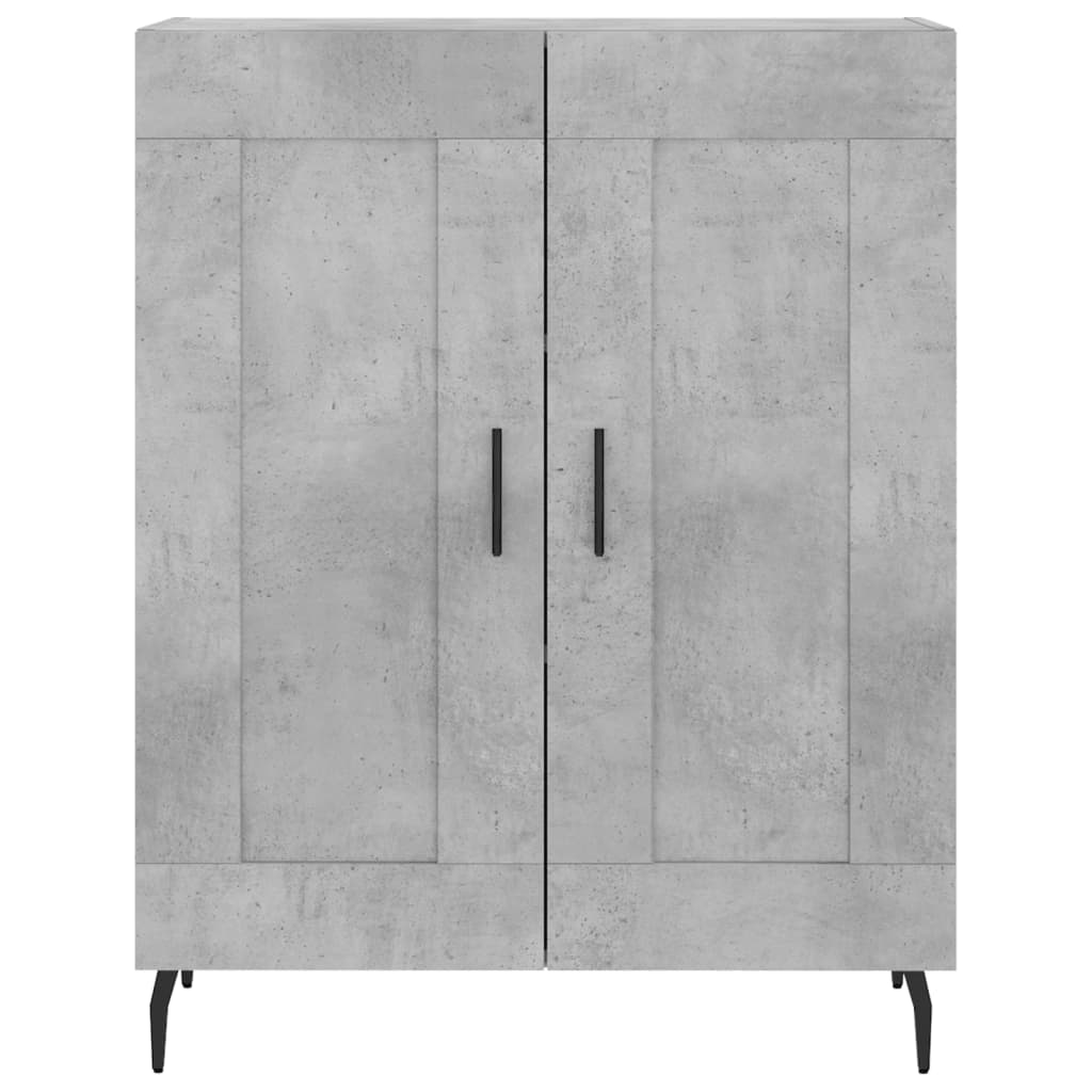 vidaXL Highboard Betongrau 69,5x34x180 cm Holzwerkstoff