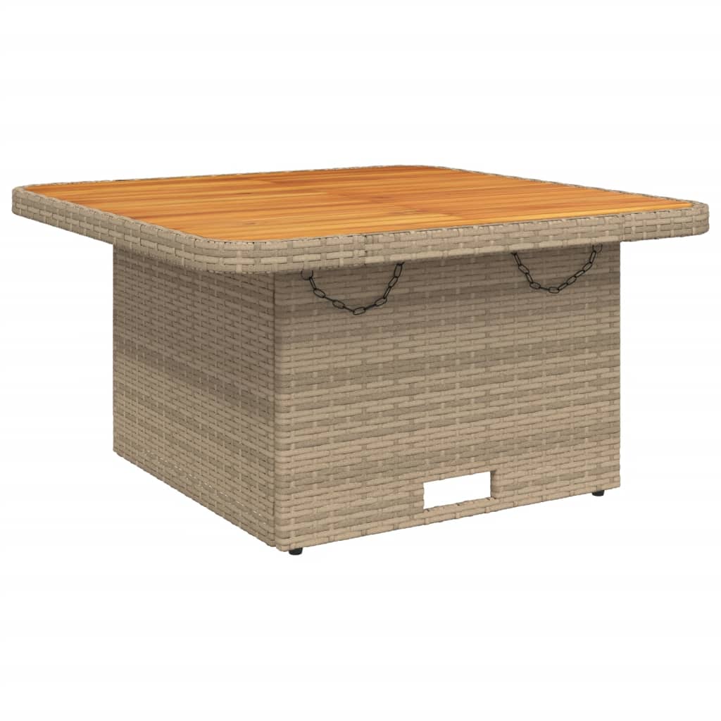 vidaXL 3-tlg. Garten-Essgruppe mit Kissen Beige Poly Rattan