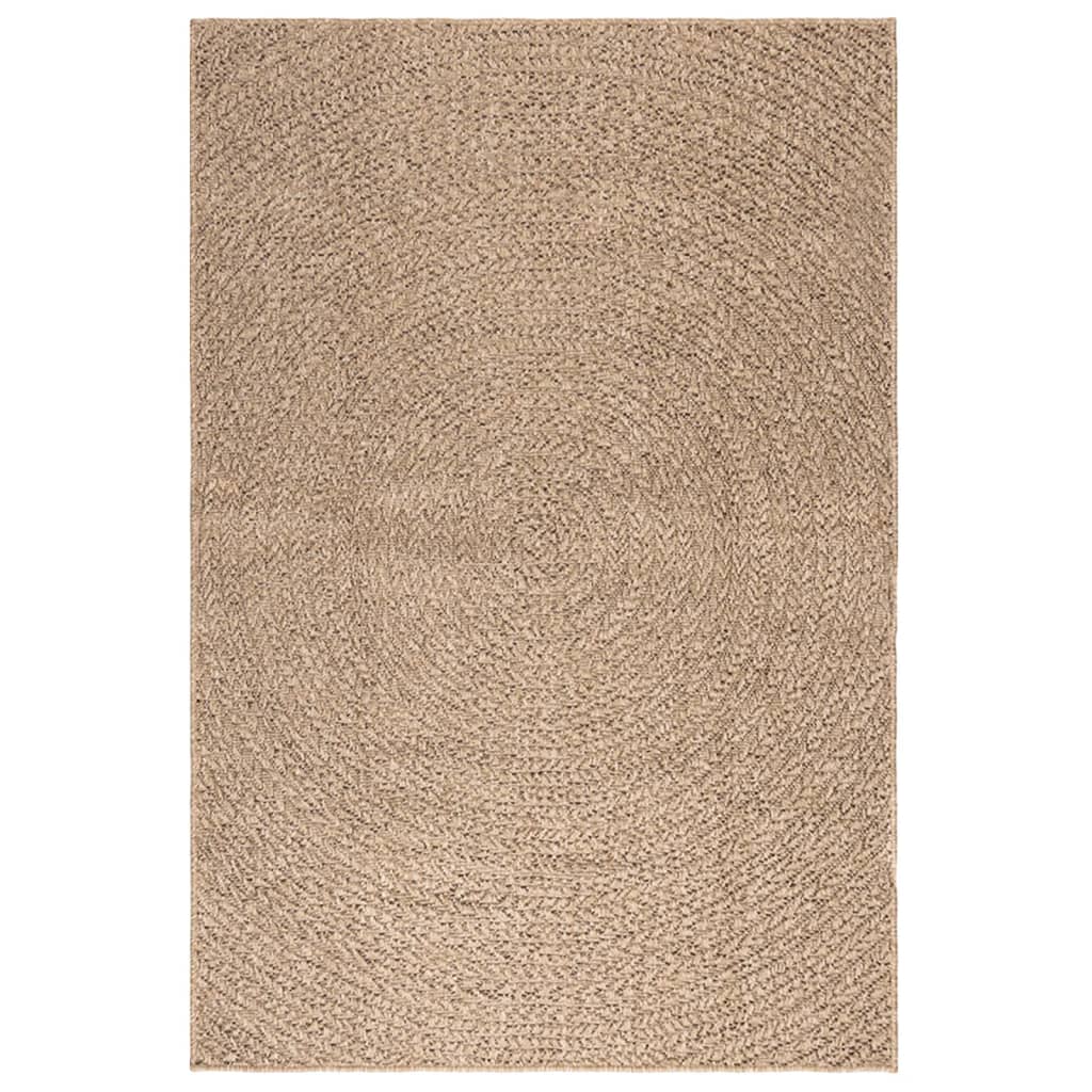 vidaXL Teppich ZIZUR 120x170 cm Jute-Optik Indoor und Outdoor