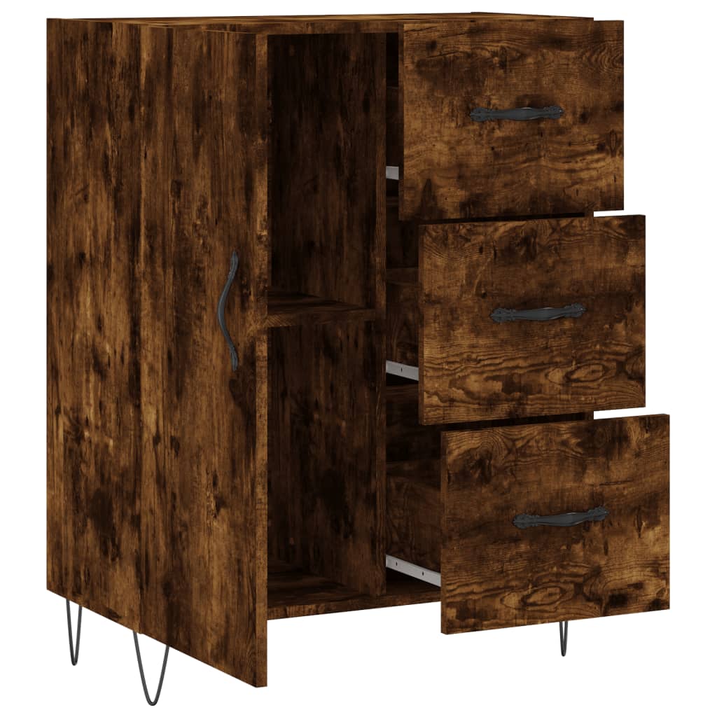 vidaXL Sideboard Räuchereiche 69,5x34x90 cm Holzwerkstoff