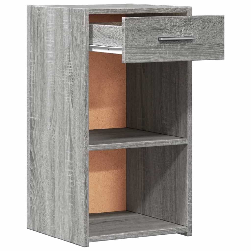 vidaXL Nachttische 2 Stk. Grau Sonoma 35x34x65 cm Holzwerkstoff