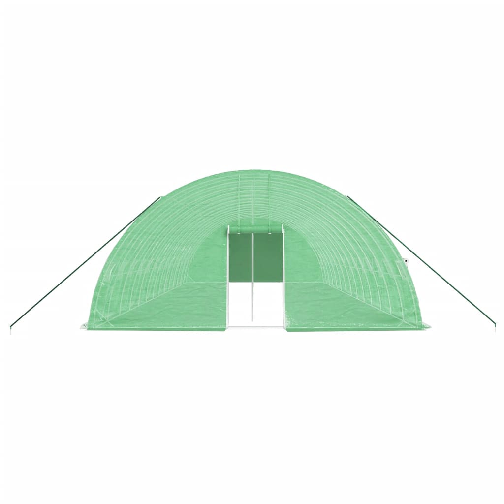 vidaXL Gewächshaus mit Stahlrahmen Grün 84 m² 14x6x2,85 m