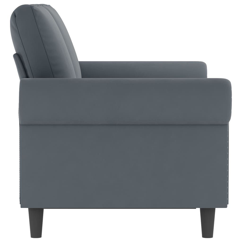 vidaXL 2-Sitzer-Sofa Dunkelgrau 120 cm Samt