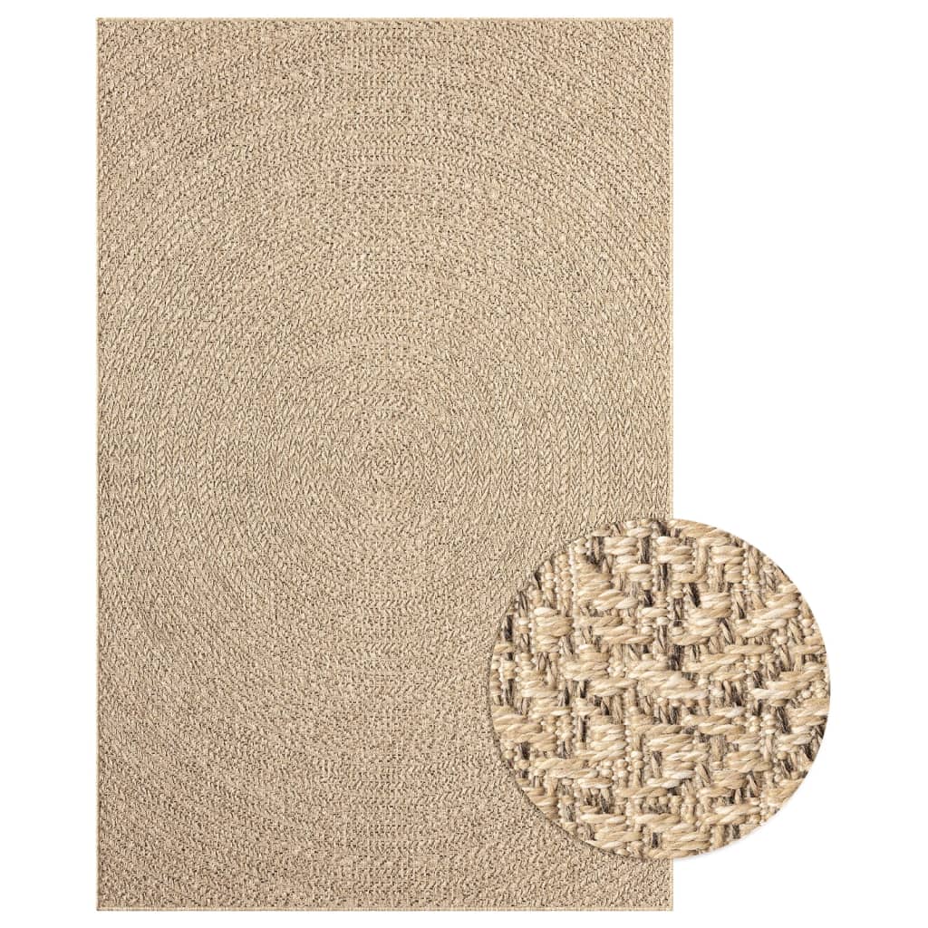 vidaXL Teppich ZIZUR 200x290 cm Jute-Optik Indoor und Outdoor