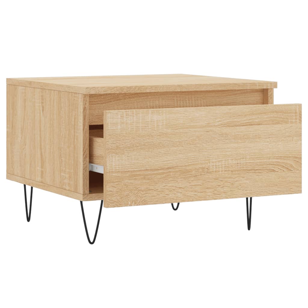 vidaXL Couchtische 2 Stk. Sonoma-Eiche 50x46x35 cm Holzwerkstoff