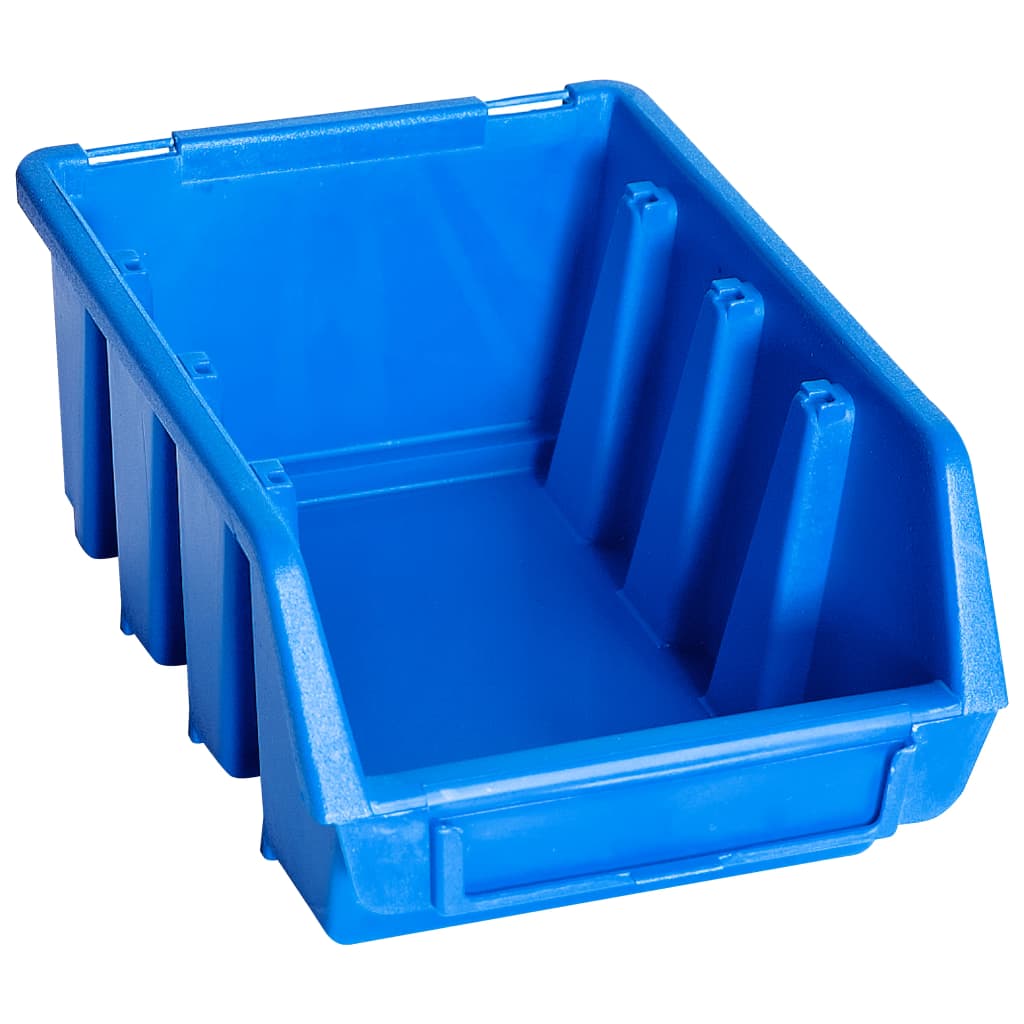 vidaXL Stapelboxen 20 Stk. Blau Kunststoff