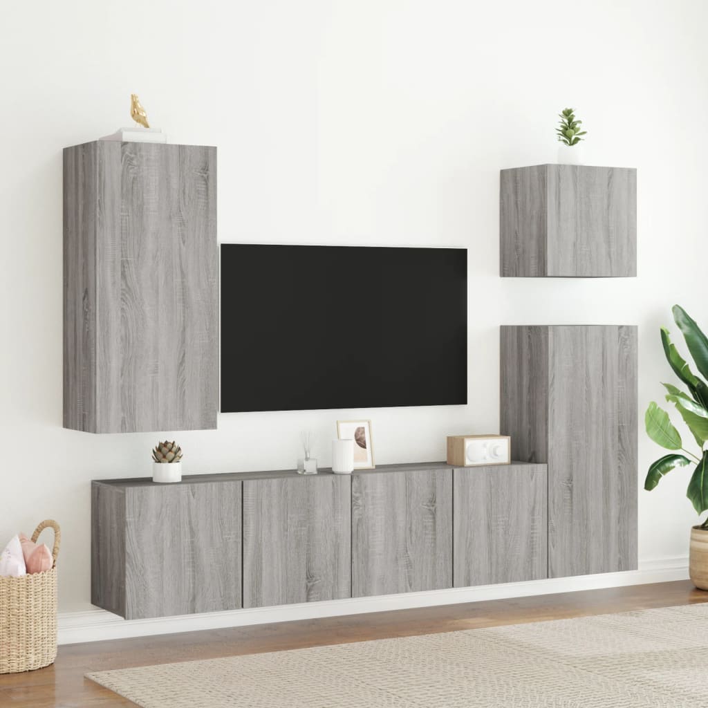 vidaXL TV-Wandschrank Grau Sonoma 80x30x41 cm