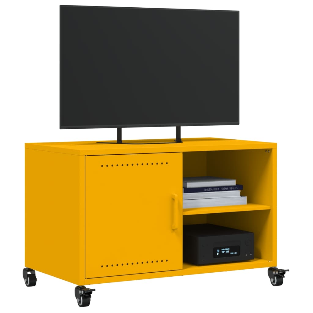 vidaXL TV-Schrank Senfgelb 68x39x43,5 cm Stahl