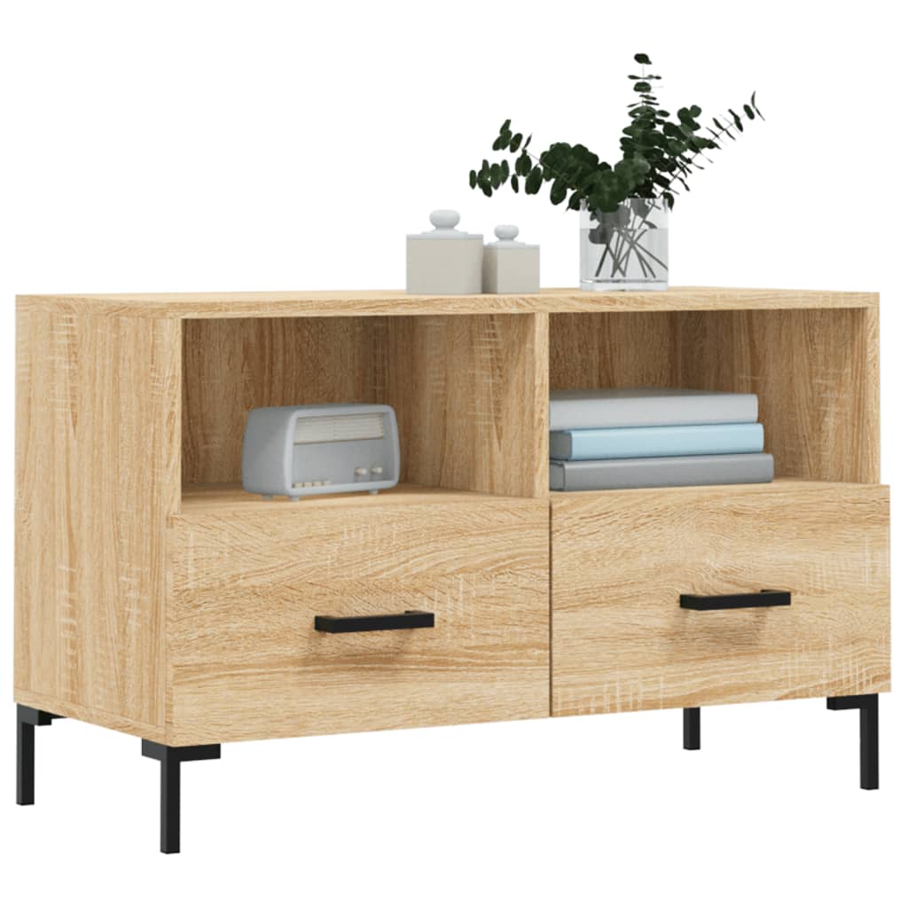 vidaXL TV-Schrank Sonoma-Eiche 80x36x50 cm Holzwerkstoff