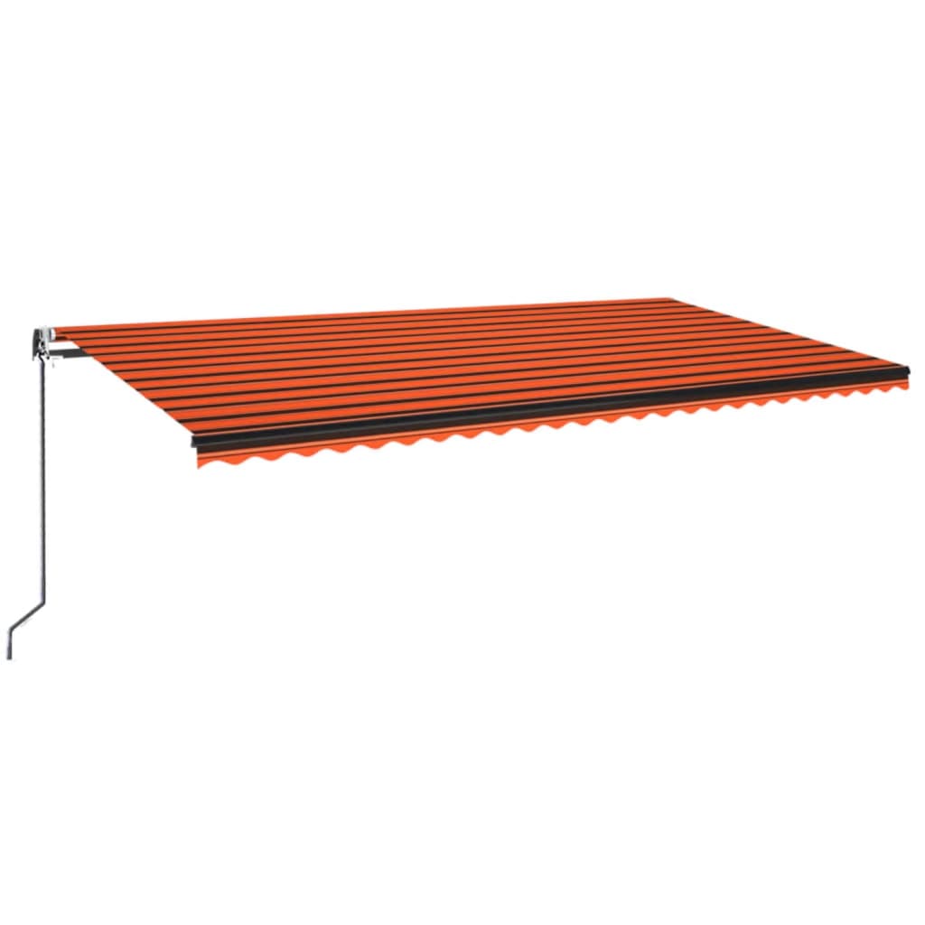 vidaXL Markise Automatisch Einziehbar 600x350 cm Orange und Braun