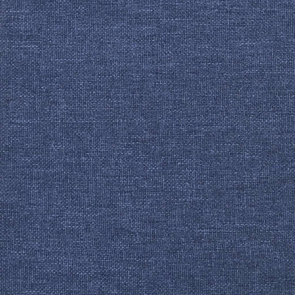 vidaXL Bettgestell Blau 90x190 cm Stoff