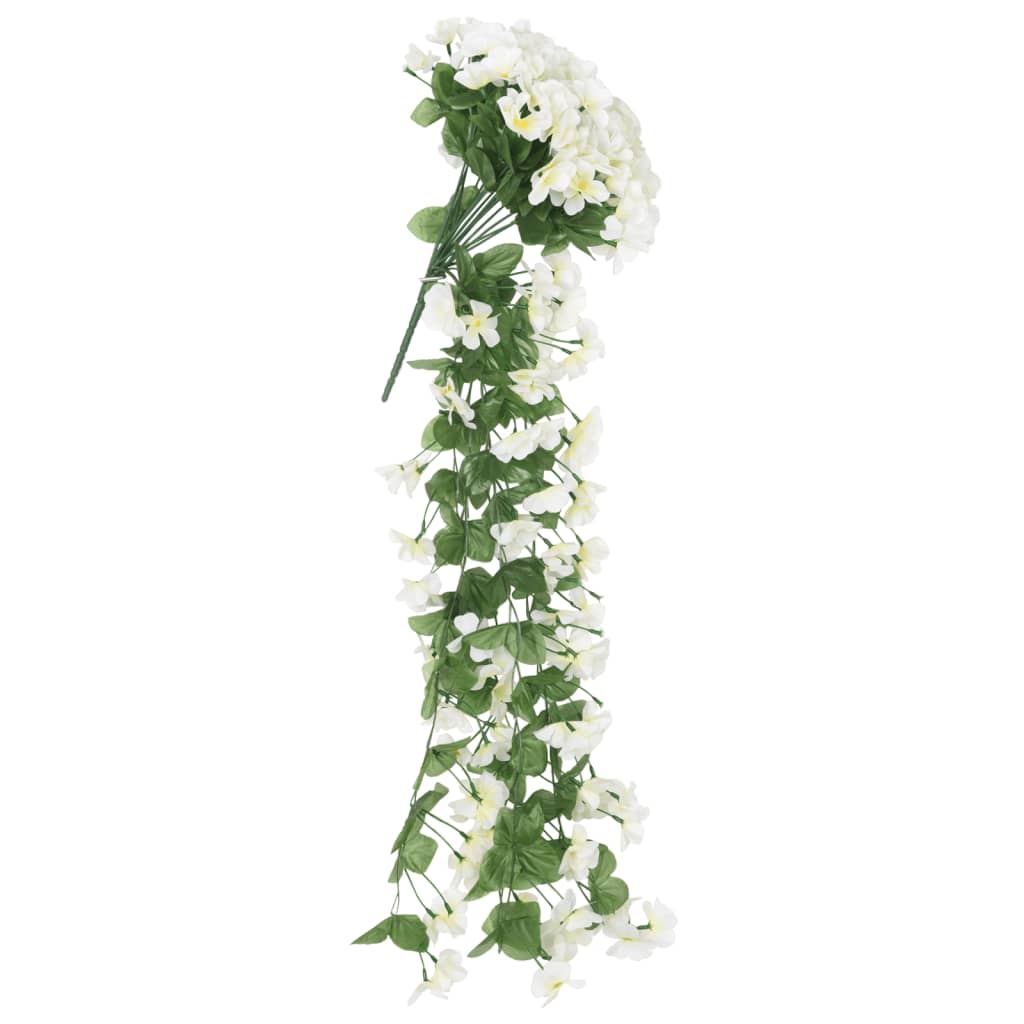 vidaXL Weihnachtskränze Blumen 3 Stk. Weiß 85 cm