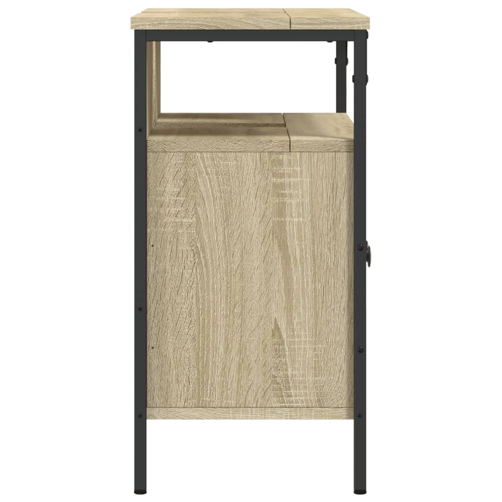 vidaXL Waschbeckenunterschrank Sonoma-Eiche 60x30x60 cm Holzwerkstoff