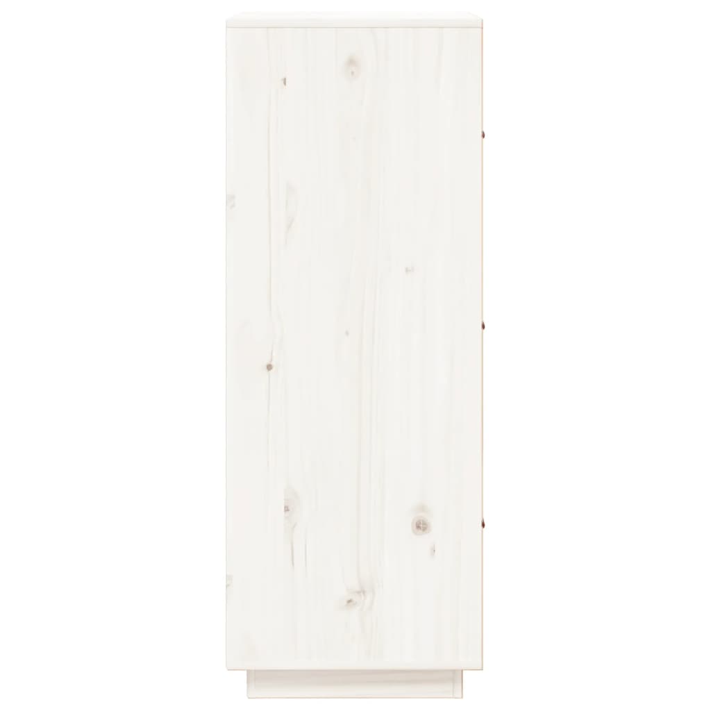 vidaXL Highboard Weiß 34x40x108,5 cm Massivholz Kiefer