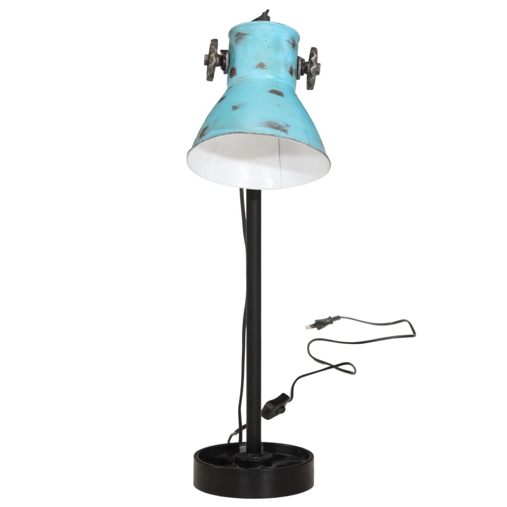 vidaXL Schreibtischlampe 25 W Blau 15x15x55 cm E27