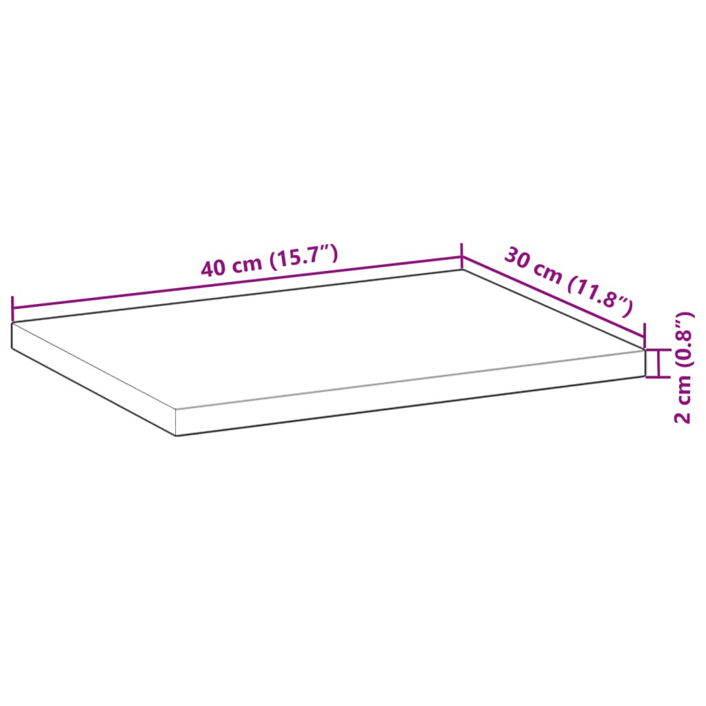 vidaXL Schweberegale 3 Stk. 40x30x2 cm Massivholz Akazie Ölbehandelt