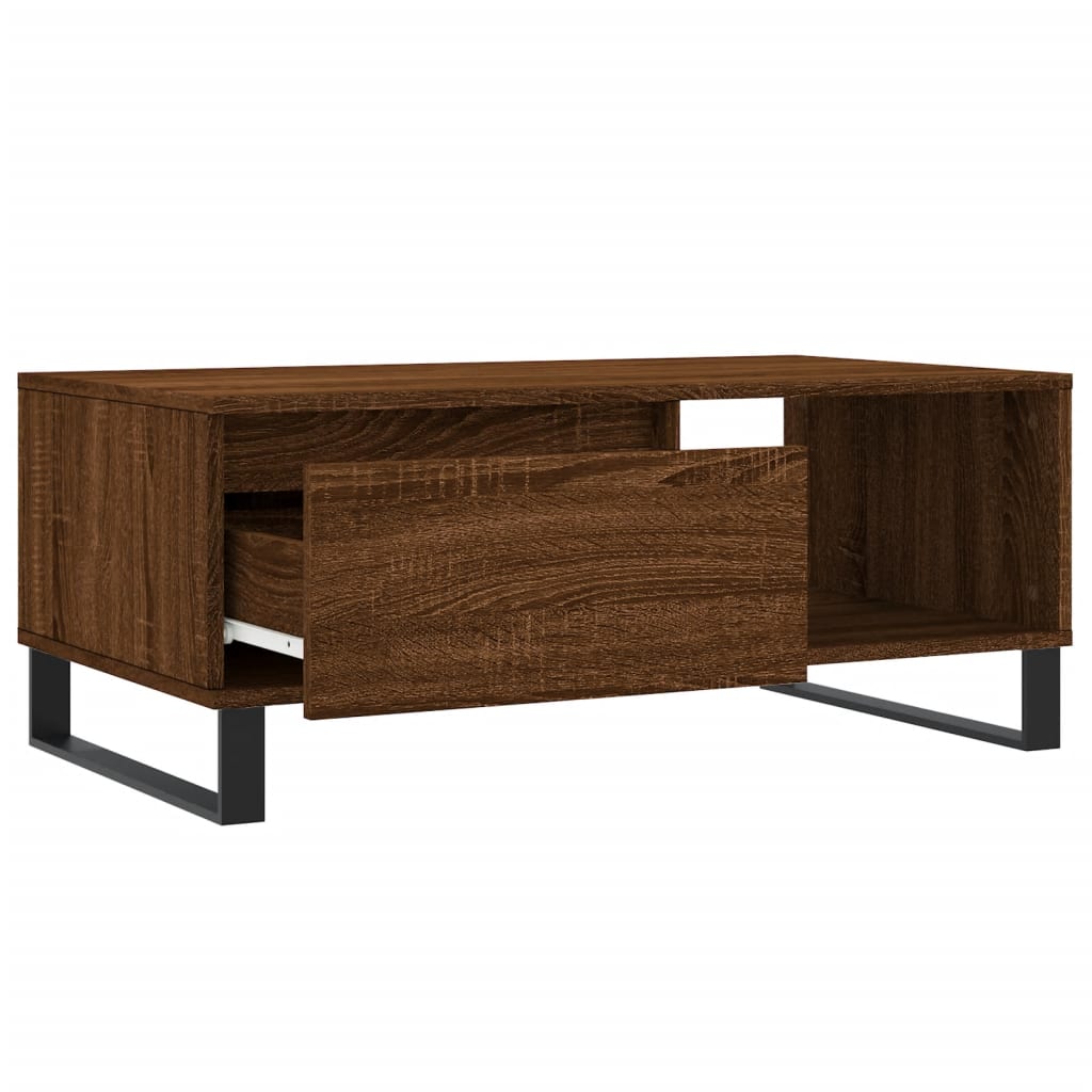 vidaXL Couchtisch Braun Eichen-Optik 90x50x36,5 cm Holzwerkstoff