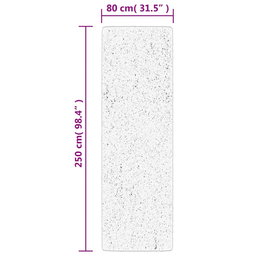 vidaXL Teppich HUARTE Kurzflor Weich und Waschbar Grau 80x250 cm