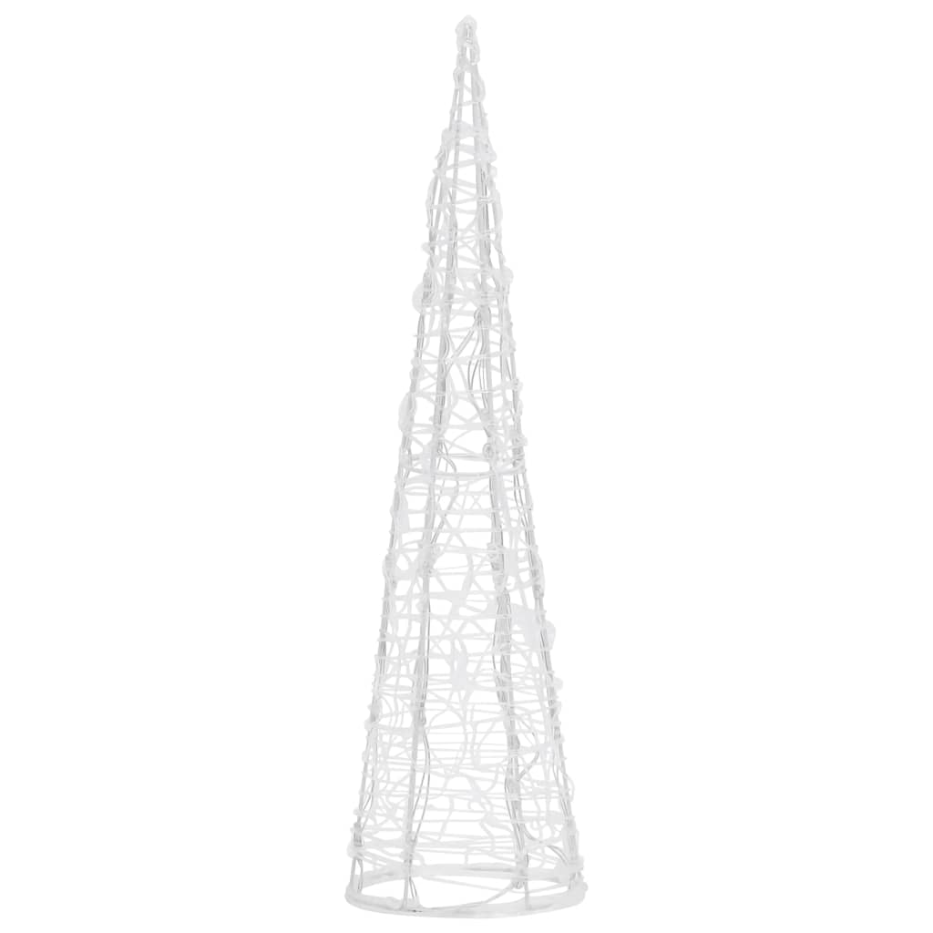 vidaXL Warmweiß LED-Kegel Acryl cm 60 Pyramide Weihnachtsdeko