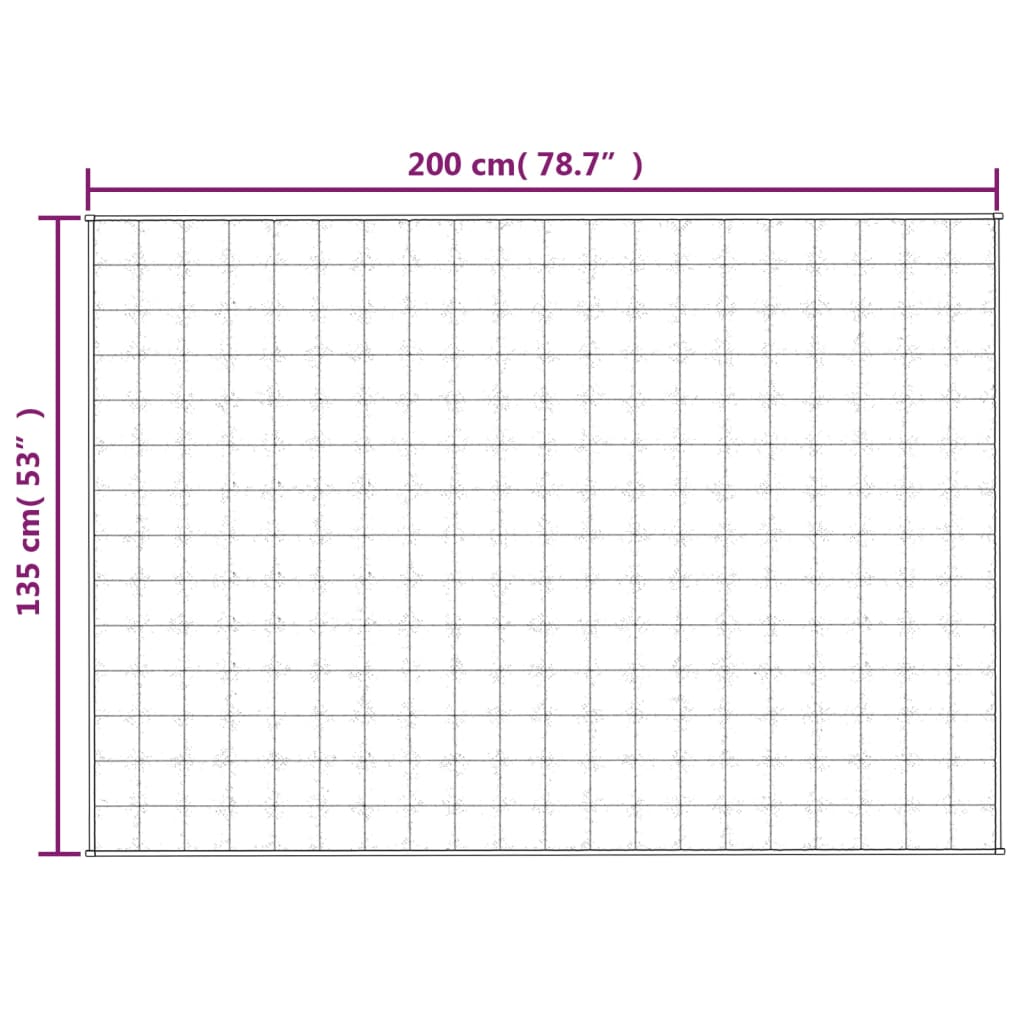 vidaXL Gewichtsdecke Grau 135x200 cm 6 kg Stoff