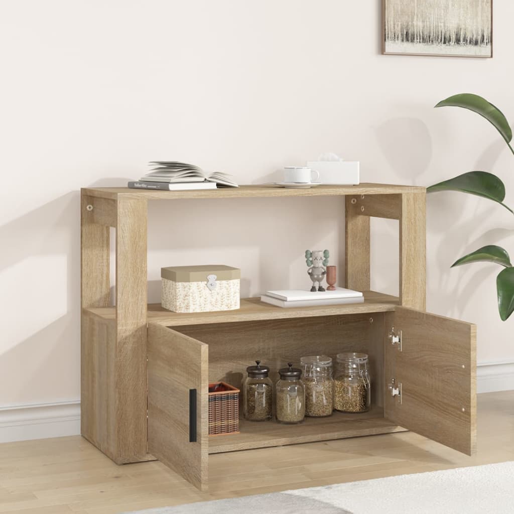 vidaXL Sideboard Sonoma-Eiche 80x30x60 cm Holzwerkstoff