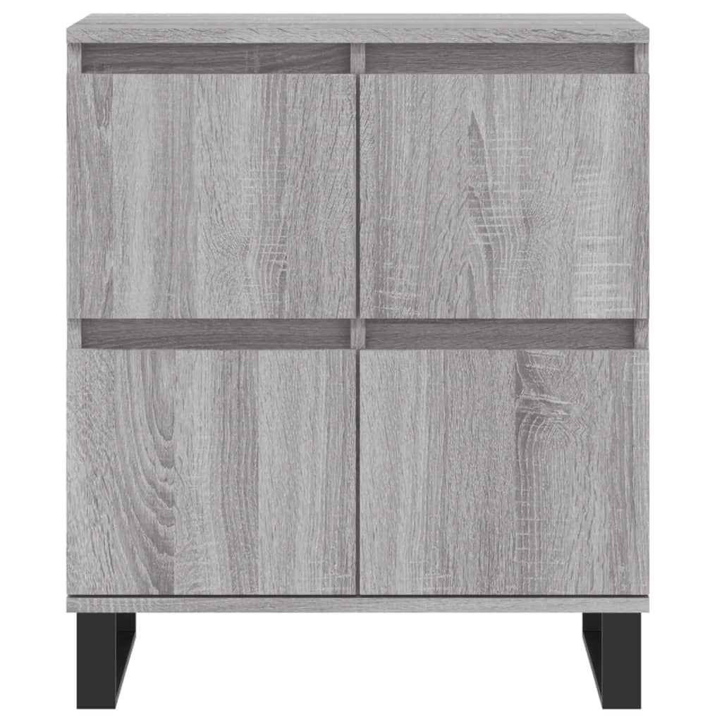 vidaXL Sideboards 2 Stk. Grau Sonoma Holzwerkstoff