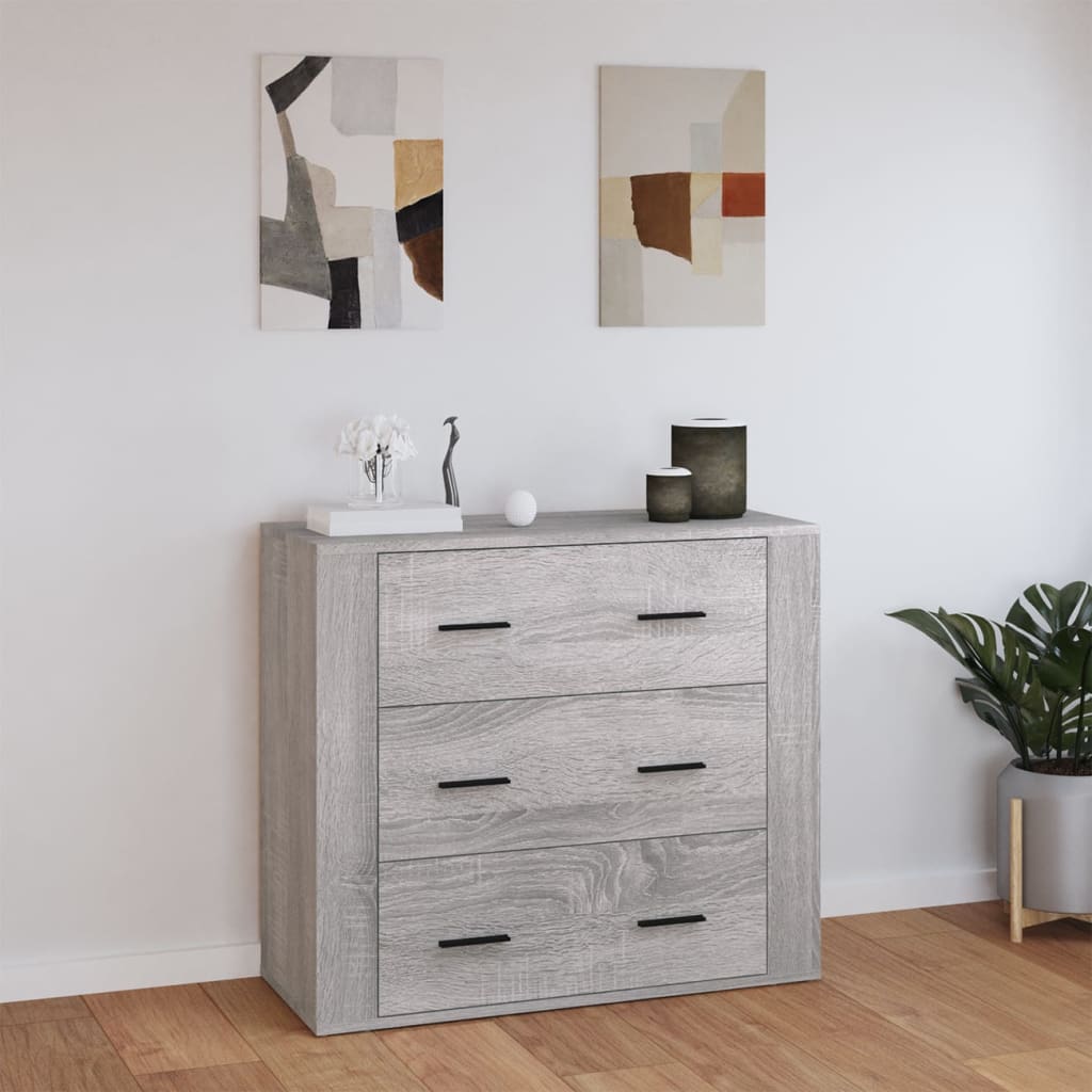 vidaXL Sideboard Grau Sonoma 80x33x70 cm Holzwerkstoff