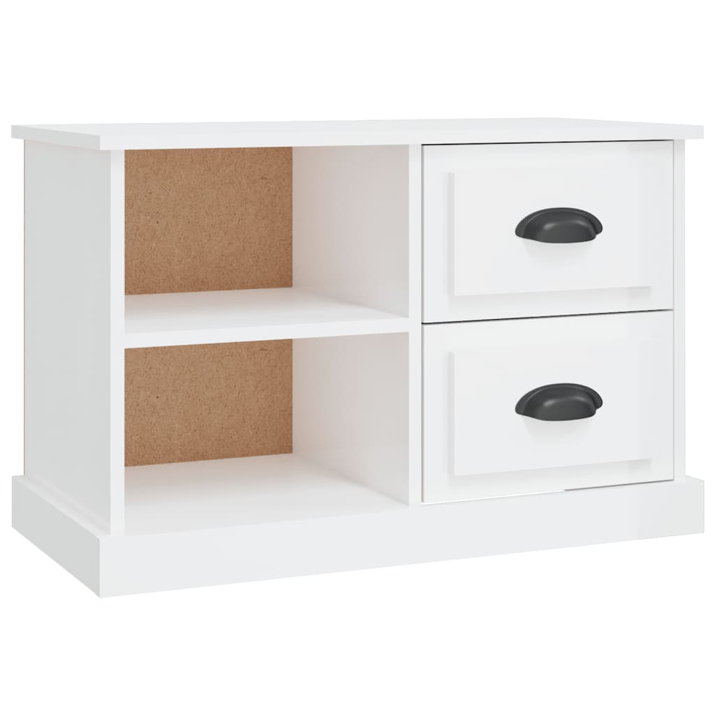 vidaXL TV-Schrank Hochglanz-Weiß 73x35,5x47,5 cm Holzwerkstoff